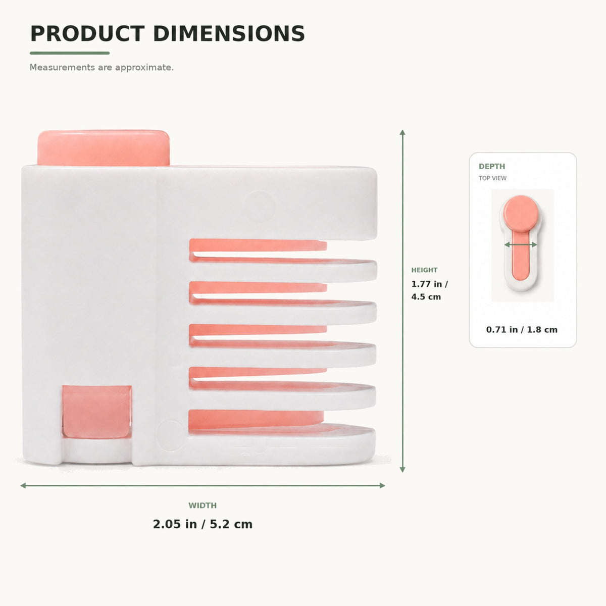 Cake leveling guides dimensions with width height and depth measurements