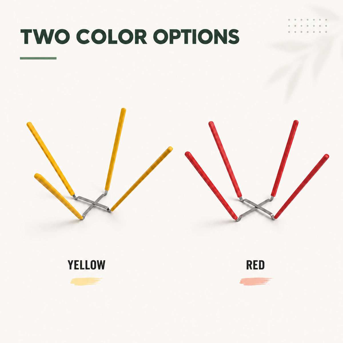 Folding chiffon cake cooling rack available in yellow and red color options