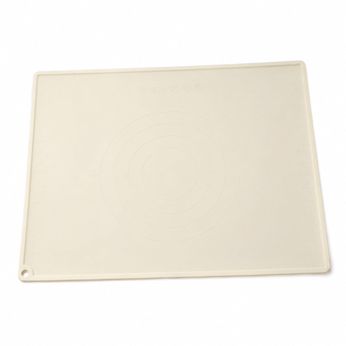Silicone pastry mat on white background